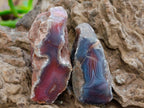 Polished On One Side Red Shashe River Agate Nodules x 35 From Shashe River, Zimbabwe