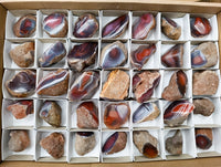 Polished On One Side Red Shashe River Agate Nodules x 35 From Shashe River, Zimbabwe