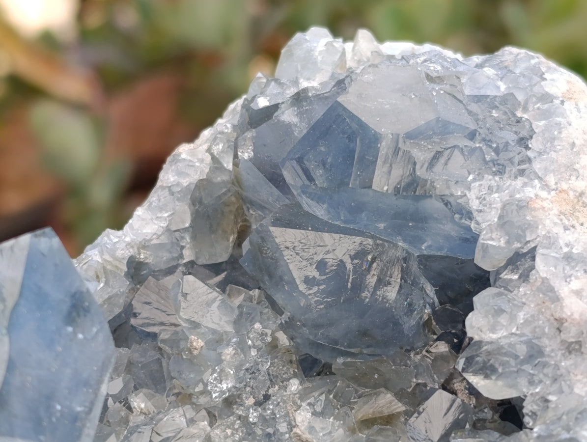 Natural Blue Celestite Specimens x 2 From Sakoany, Madagascar