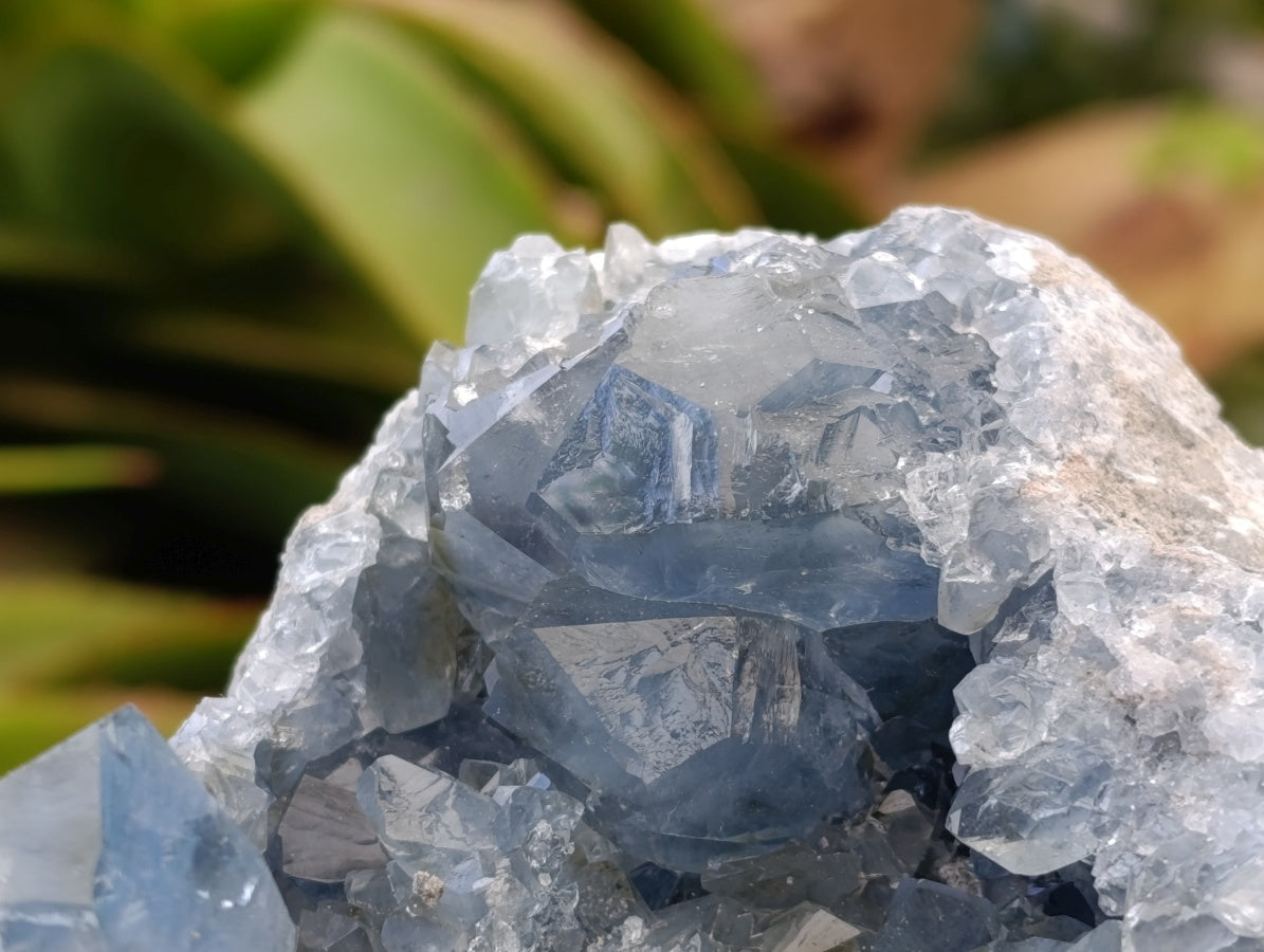 Natural Blue Celestite Specimens x 2 From Sakoany, Madagascar