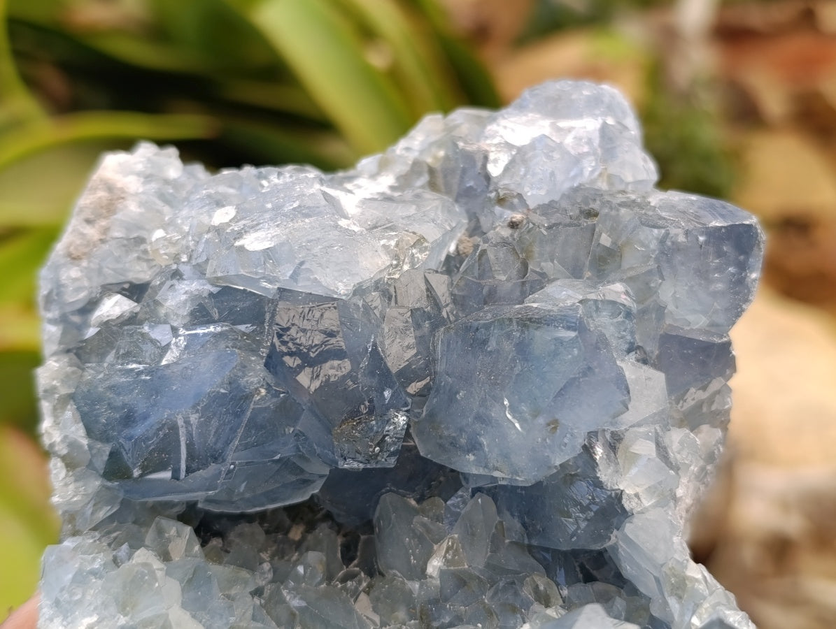 Natural Blue Celestite Specimens x 2 From Sakoany, Madagascar