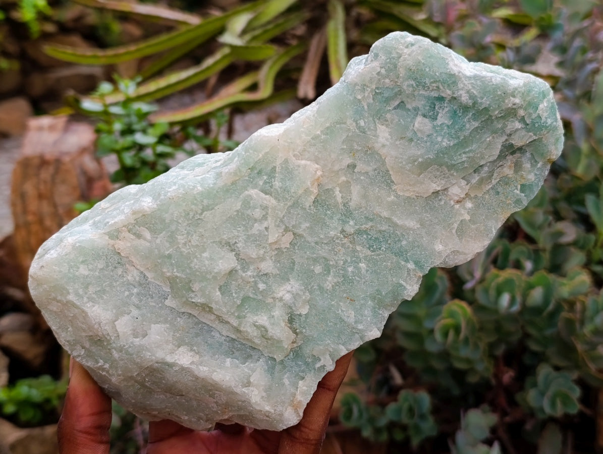 Natural Cobbed Aquamarine Specimens x 2 From Northern Cape, South Africa