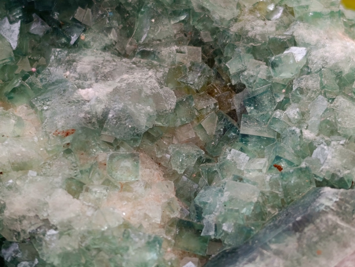 Natural Cubic Green Fluorite Cluster Specimens x 3 From Mandrosonoro, Madagascar