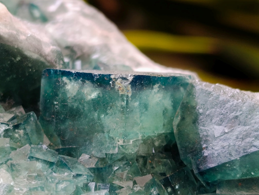 Natural Cubic Green Fluorite Cluster Specimens x 3 From Mandrosonoro, Madagascar