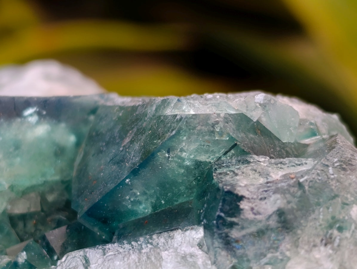 Natural Cubic Green Fluorite Cluster Specimens x 3 From Mandrosonoro, Madagascar