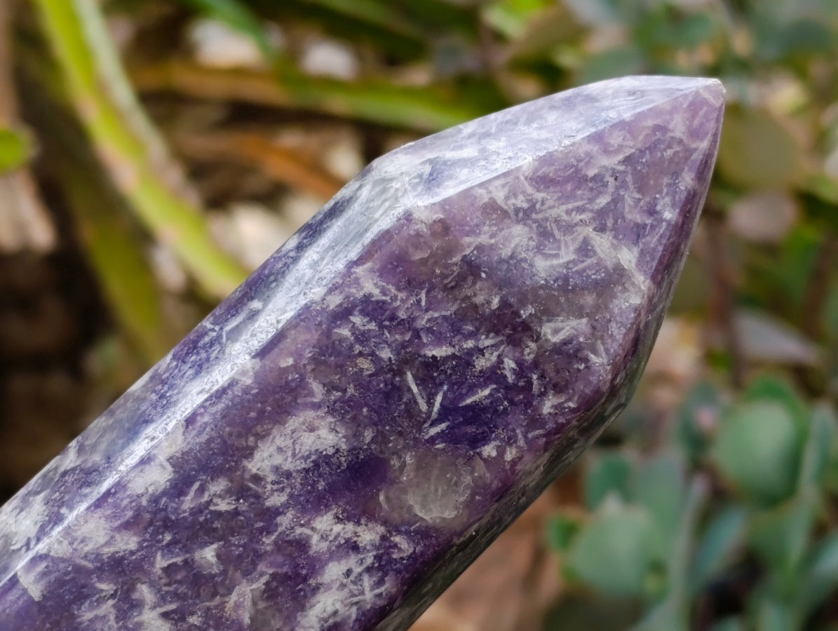 Polished Lepidolite With Pink Rubellite Tourmaline Towers x 2 From Ambatondrazaka, Madagascar