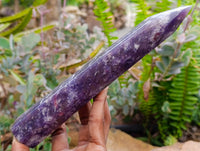 Polished Lepidolite With Pink Rubellite Tourmaline Towers x 2 From Ambatondrazaka, Madagascar