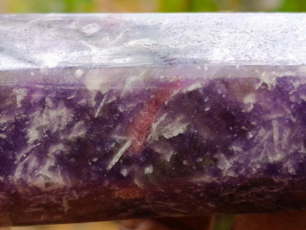 Polished Lepidolite With Pink Rubellite Tourmaline Towers x 2 From Ambatondrazaka, Madagascar