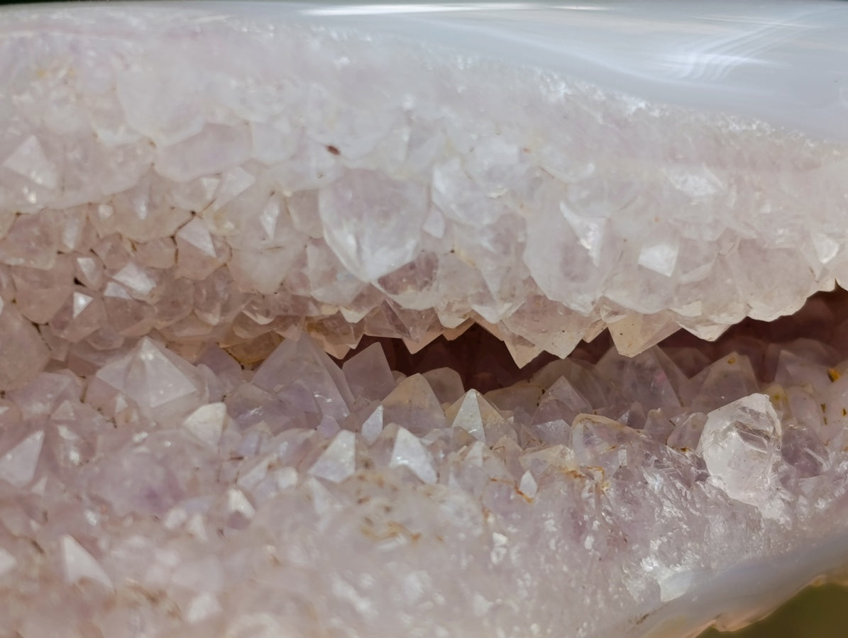 Polished On One Side Agate and Amethyst Display Pieces x 3 From Madagascar