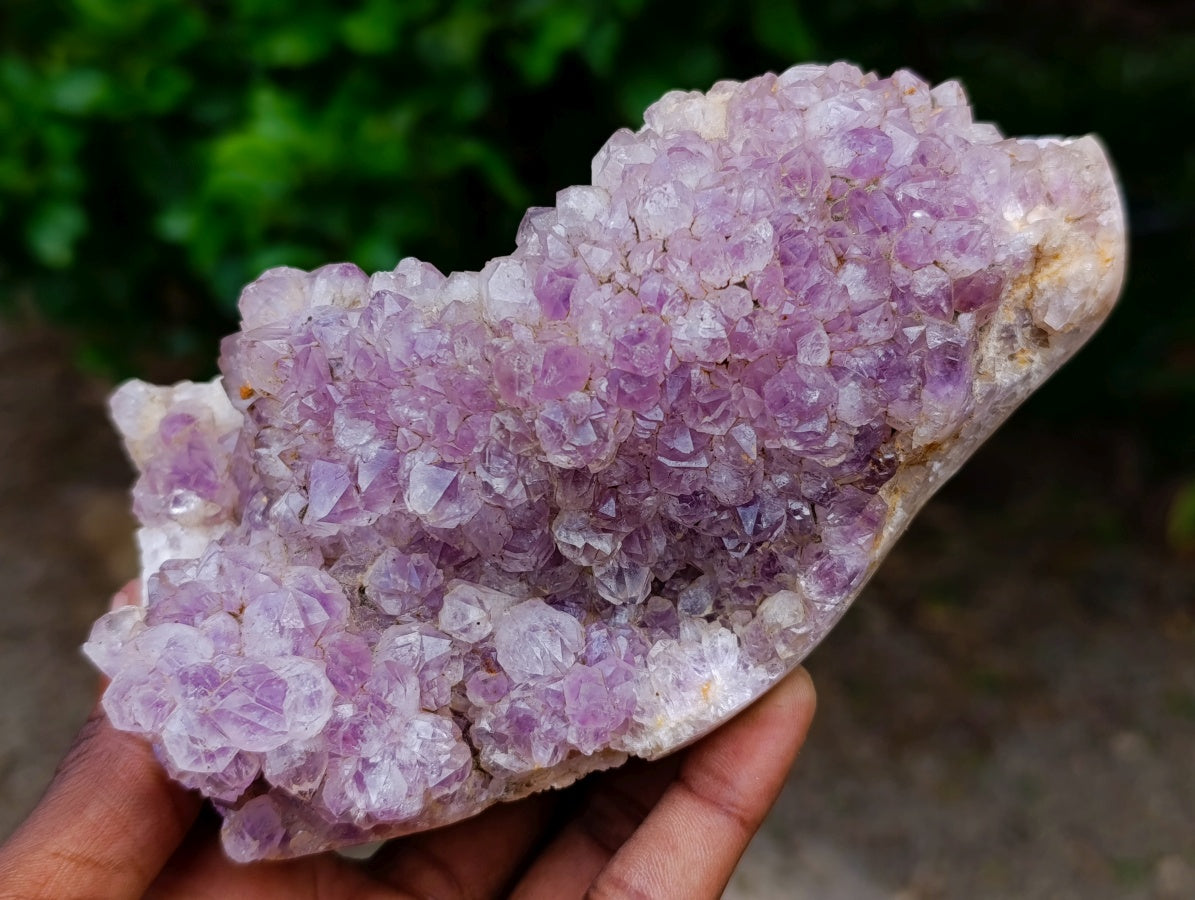 Polished On One Side Agate and Amethyst Display Pieces x 3 From Madagascar