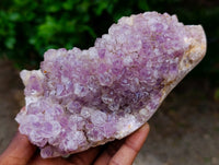Polished On One Side Agate and Amethyst Display Pieces x 3 From Madagascar