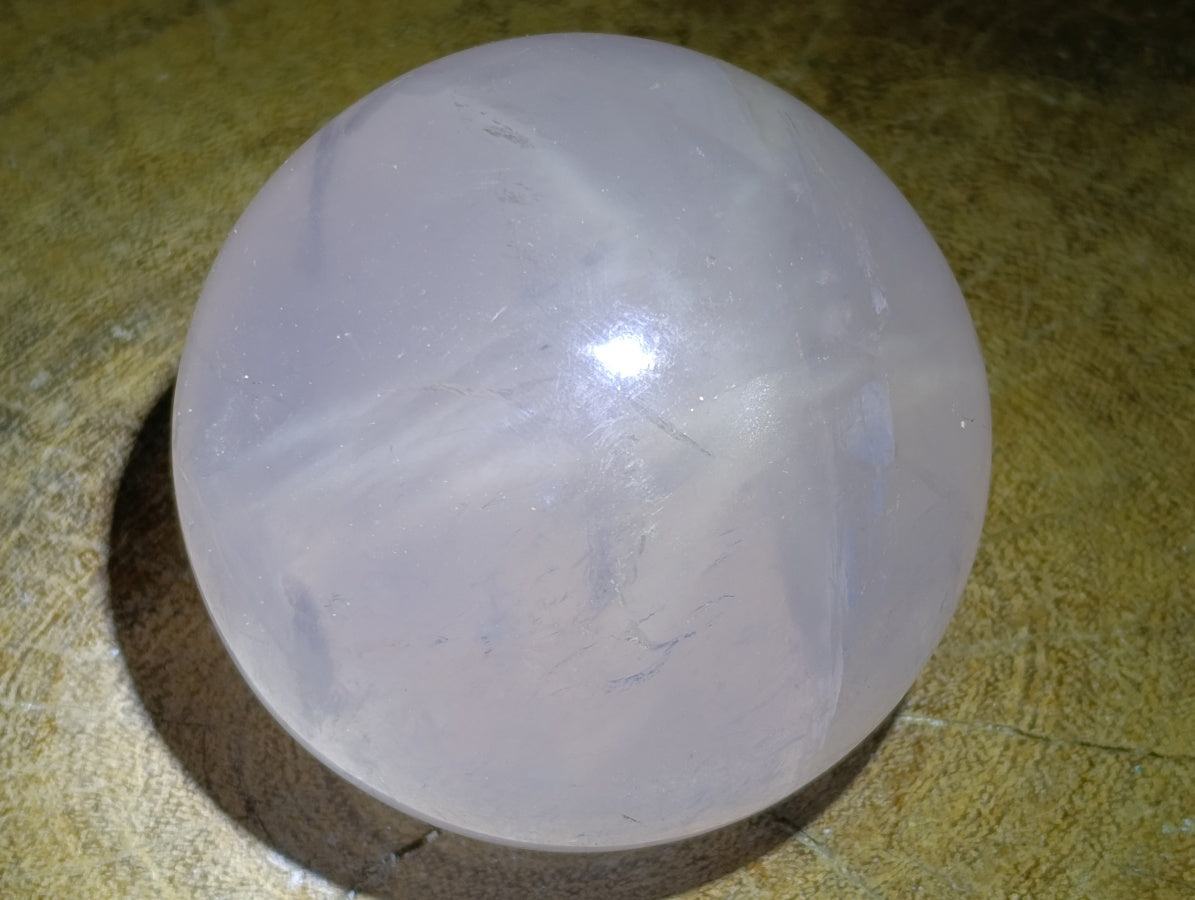 Polished Gemmy Star Rose Girasol Quartz Spheres x 3 From Madagascar