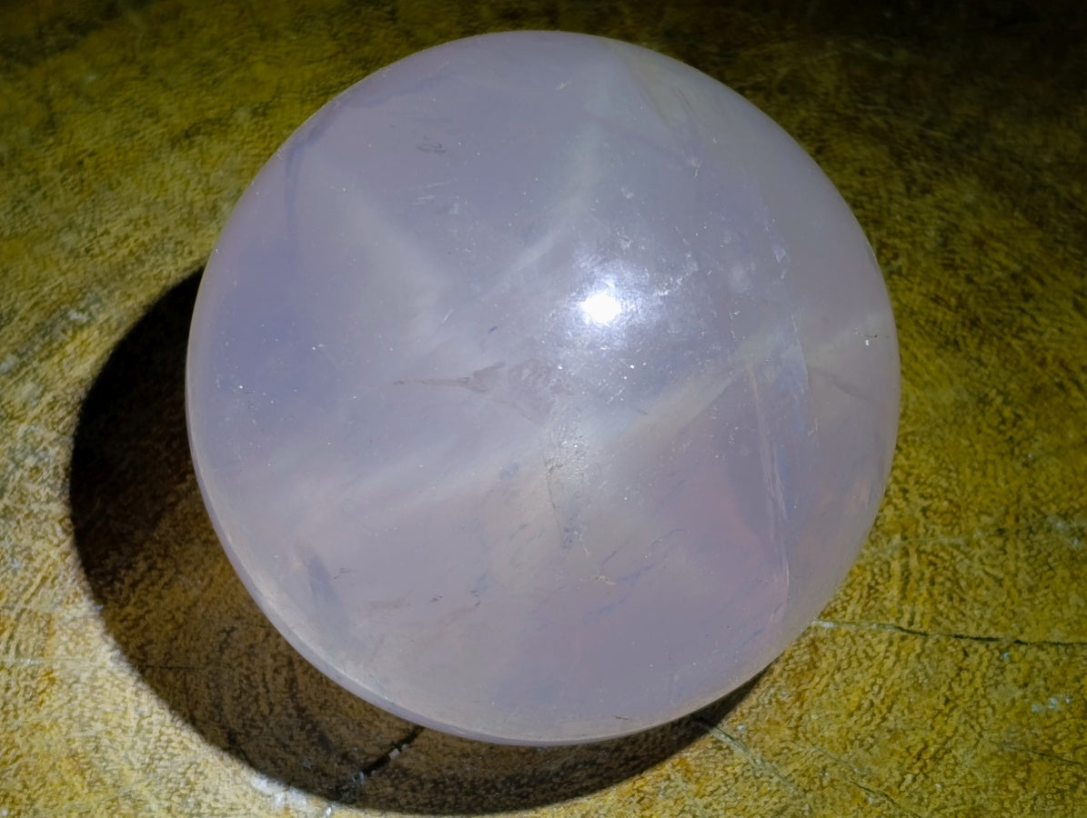 Polished Gemmy Star Rose Girasol Quartz Spheres x 3 From Madagascar