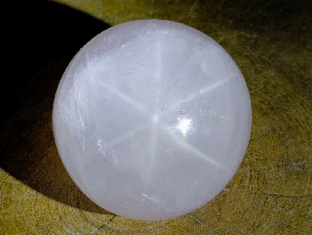 Polished Gemmy Star Rose Girasol Quartz Spheres x 3 From Madagascar