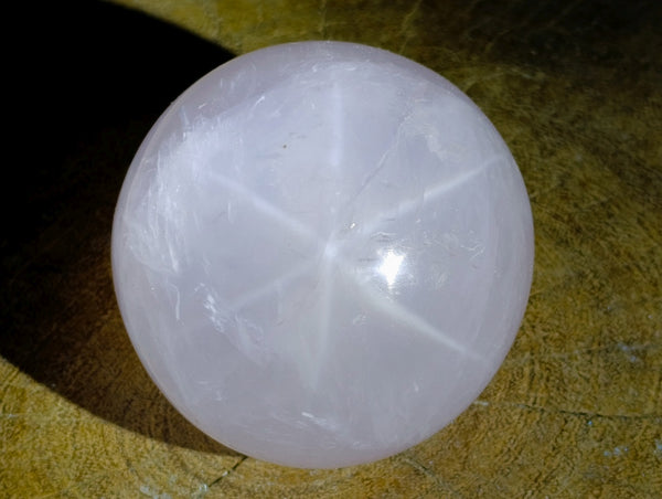 Polished Gemmy Star Rose Girasol Quartz Spheres x 3 From Madagascar