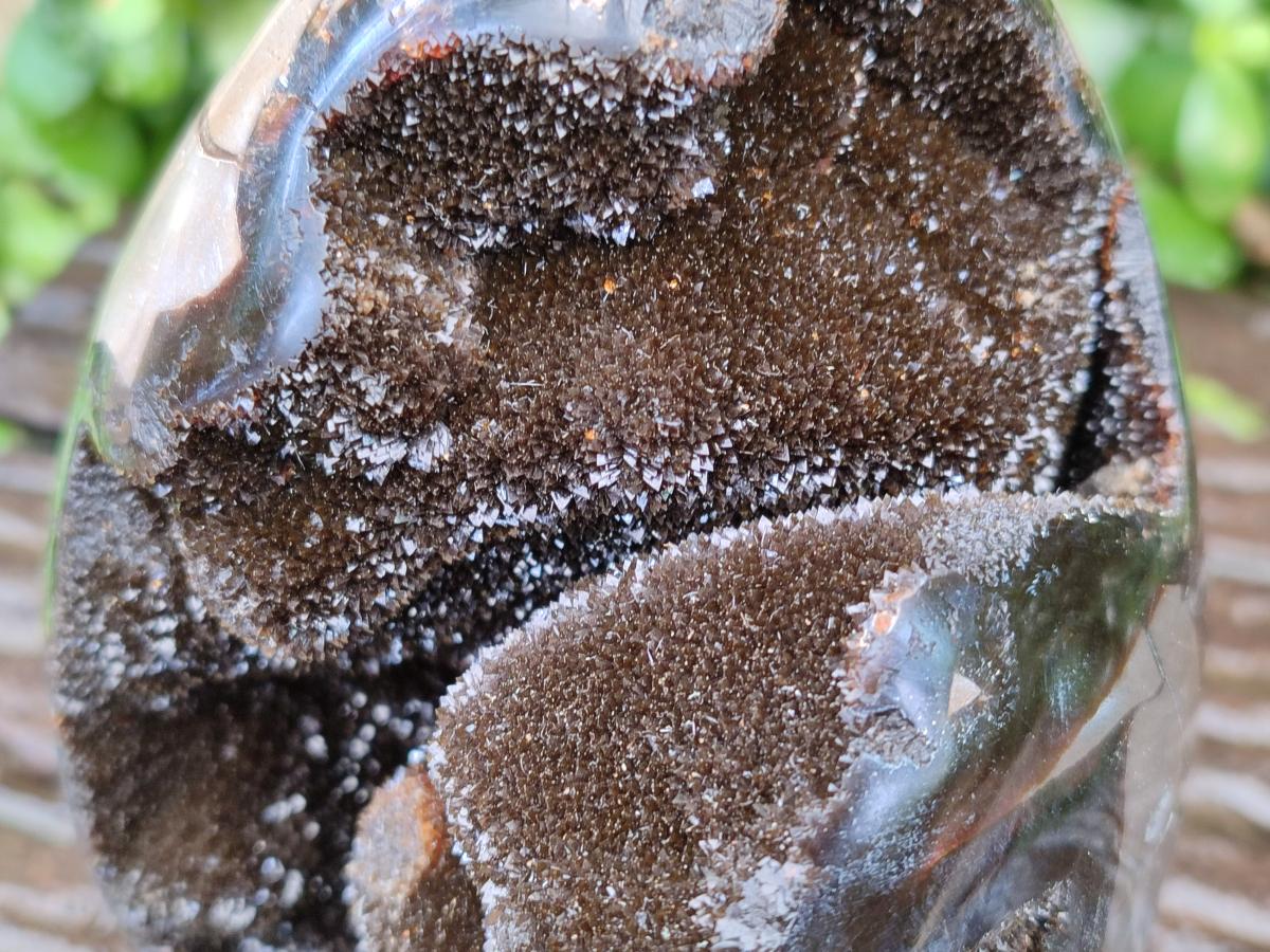 Polished Septerye Sauvage "Dragons Egg" Geode x 1 From Mahajanga, Madagascar