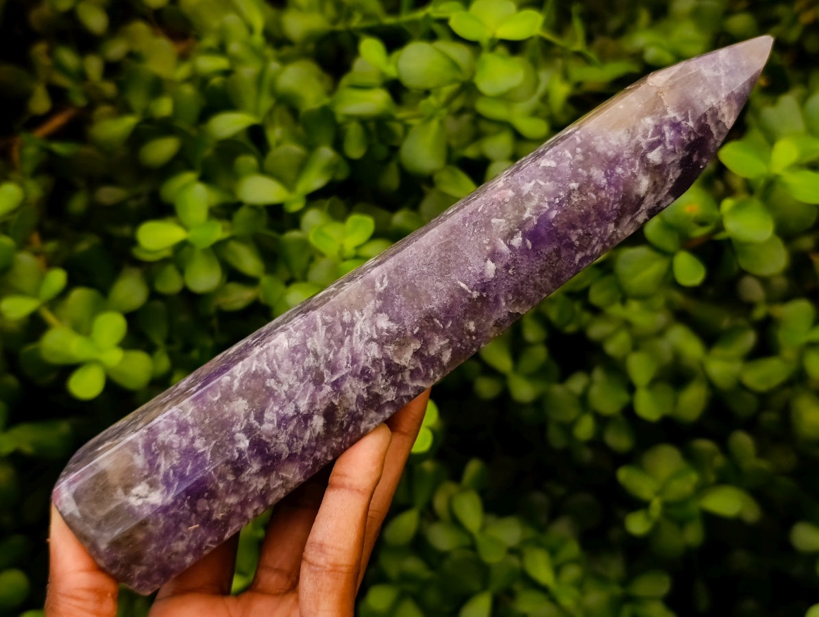 Polished Lepidolite With Pink Rubellite Tourmaline Towers x 2 From Ambatondrazaka, Madagascar