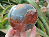 Polished On One Side Polychrome Jasper Nodules x 6 From NW Coast, Madagascar