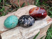 Polished Mixed Selected Multi Mineral Galets x 24 From Madagascar