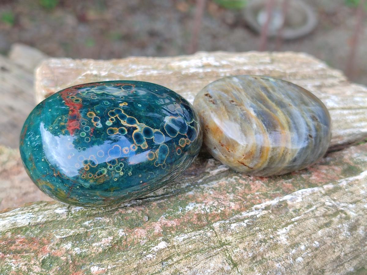 Polished Mixed Selected Multi Mineral Galets x 24 From Madagascar