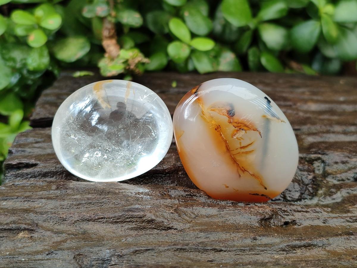 Polished Mixed Selected Multi Mineral Galets x 24 From Madagascar