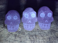 Hand Made Gemmy Rose Quartz Skull x 4 From Madagascar