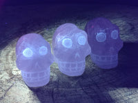 Hand Made Gemmy Rose Quartz Skull x 4 From Madagascar