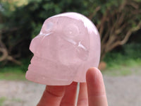 Hand Made Gemmy Rose Quartz Skull x 4 From Madagascar