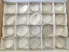 Polished Girasol Pearl Quartz Palm Stones x 20 From Ambatondrazaka, Madagascar