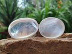 Polished Girasol Pearl Quartz Palm Stones x 20 From Ambatondrazaka, Madagascar