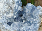 Natural Blue Celestite Geode Specimens x 2 From Sakoany, Madagascar