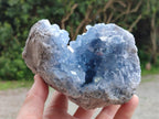 Natural Blue Celestite Geode Specimens x 2 From Sakoany, Madagascar