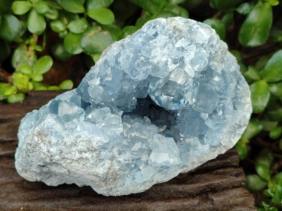 Natural Blue Celestite Geode Specimens x 2 From Sakoany, Madagascar