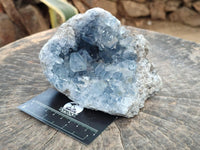 Natural Blue Celestite Geode Specimens x 2 From Sakoany, Madagascar