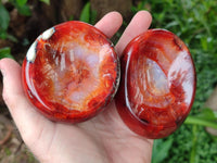 Polished Carnelian Agate Gemstone Bowls x 6 From Madagascar
