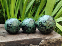Polished Stromatolite Spheres x 4 From Katsepy, Madagascar