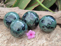 Polished Stromatolite Spheres x 4 From Katsepy, Madagascar