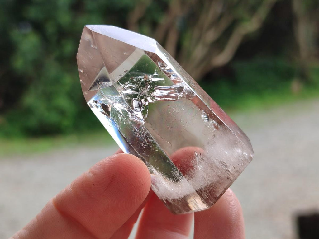 Polished Mixed Smokey Window Quartz Crystals x 17 From Madagascar