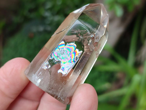 Polished Mixed Smokey Window Quartz Crystals x 17 From Madagascar