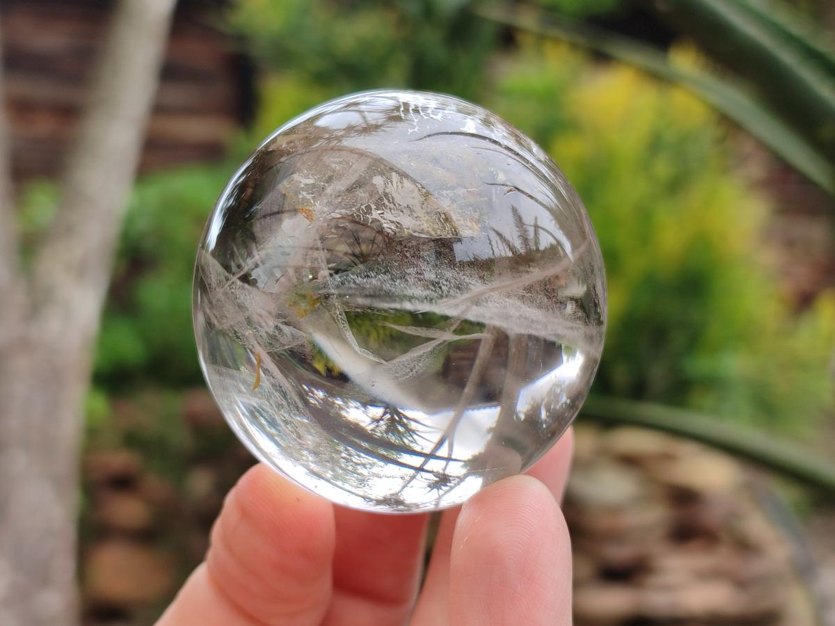 Polished Clear Quartz Crystal Balls x 6 From Madagascar