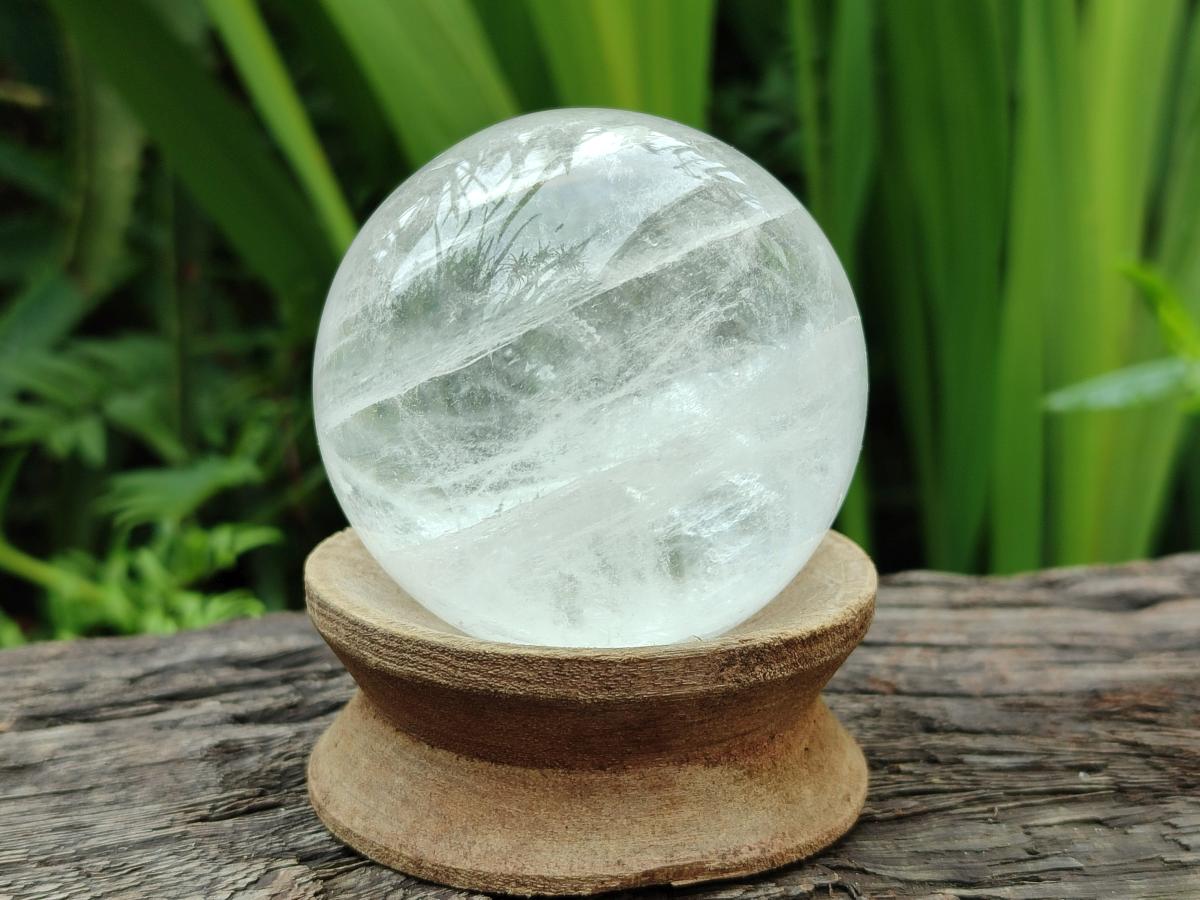 Polished Clear Quartz Crystal Balls x 6 From Madagascar