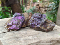 Natural Metallic Cobbed Purpurite Specimens x 12 From Erongo, Namibia