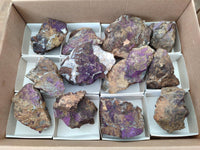 Natural Metallic Cobbed Purpurite Specimens x 12 From Erongo, Namibia