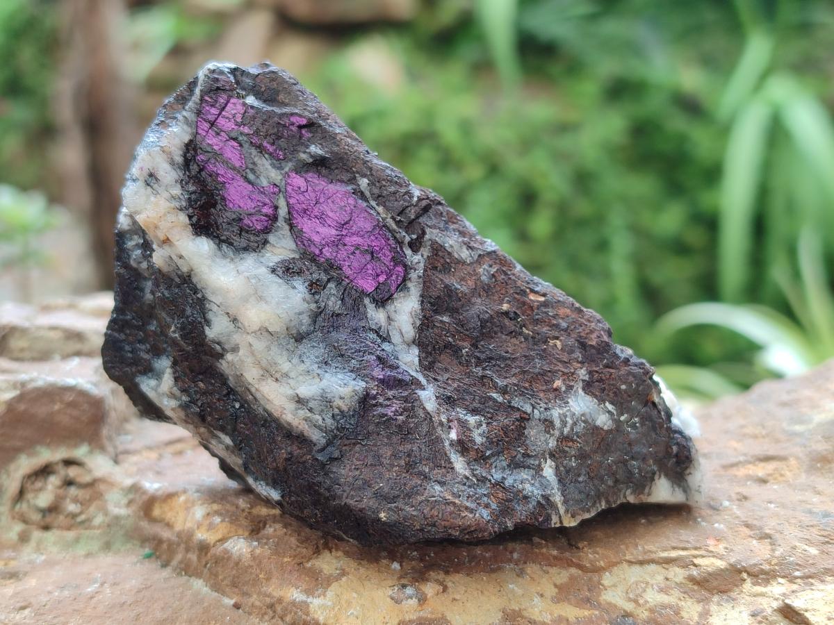 Natural Metallic Cobbed Purpurite Specimens x 12 From Erongo, Namibia