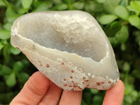 Polished Banded Agate with Crystalline Geodes x 6 From Maintirano, Madagascar