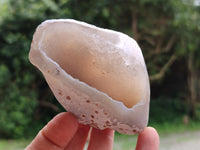 Polished Banded Agate with Crystalline Geodes x 6 From Maintirano, Madagascar