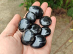 Polished Black Tourmaline Galets x 35 From Madagascar