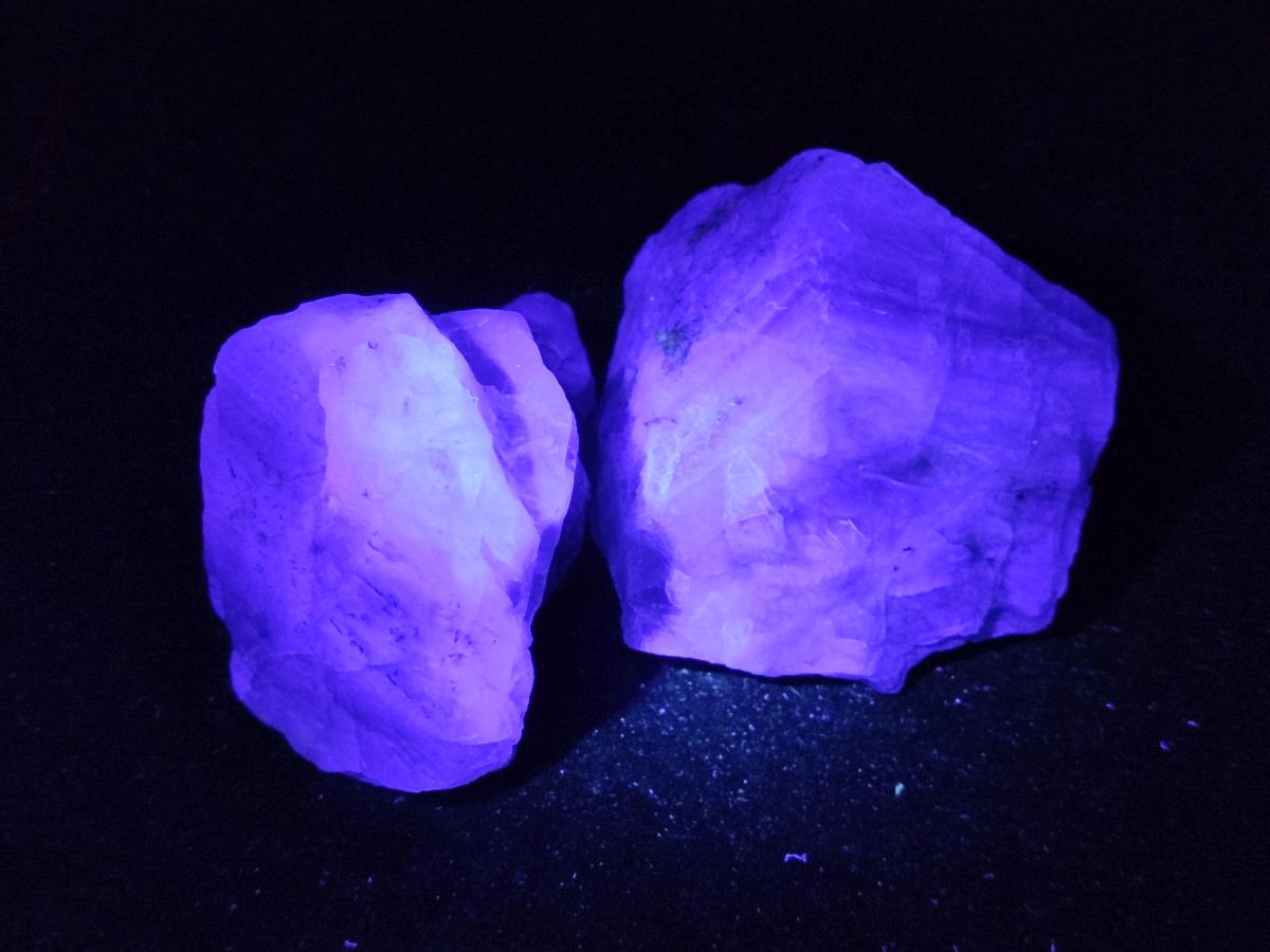 Natural Watermelon Fluorite Cobbed Specimens x 12 From Uis, Namibia