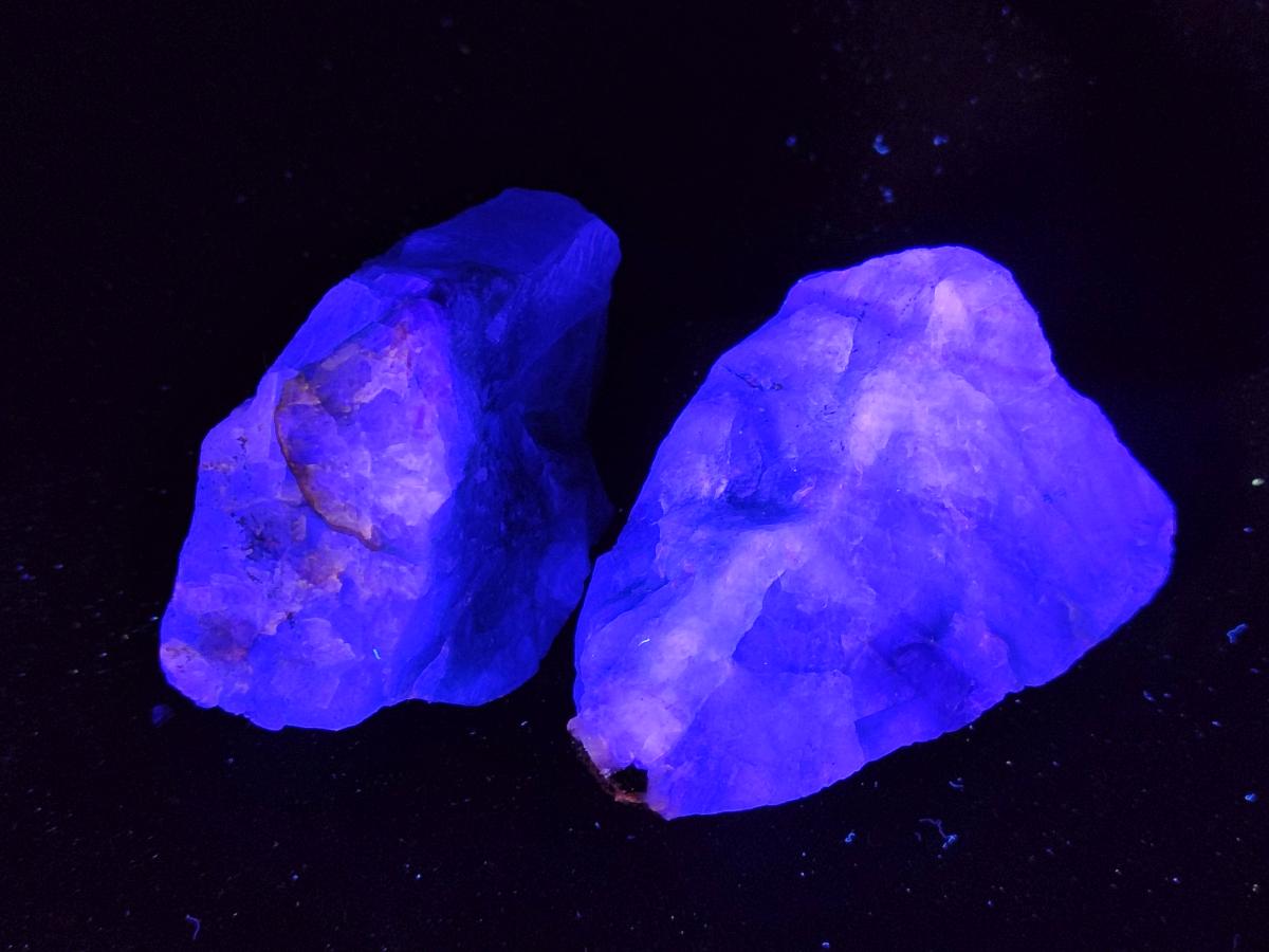 Natural Watermelon Fluorite Cobbed Specimens x 12 From Uis, Namibia