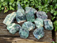 Natural Watermelon Fluorite Cobbed Specimens x 12 From Uis, Namibia